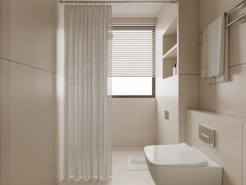  现代卫生间3d模型 