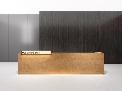  前台 接待台3d模型 