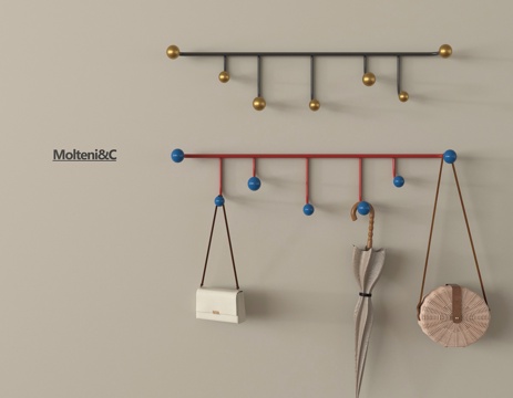 现代挂衣钩 挂钩 衣架su模型