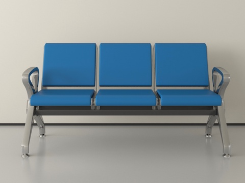 现代公共椅 连排椅 等候椅su模型