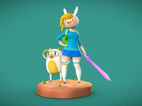 菲奥娜与蛋糕粉丝艺术su模型