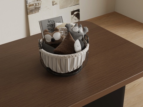 现代盒子 收纳筐 编织收纳筐su模型