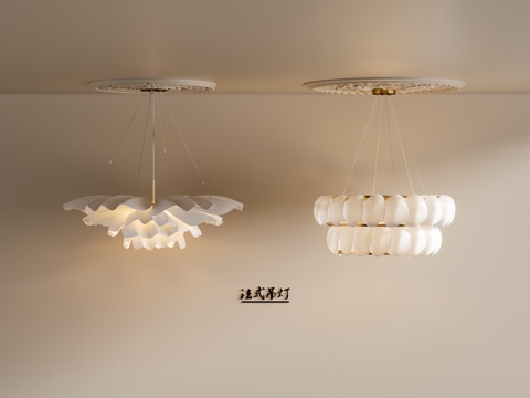 法式吊灯su模型