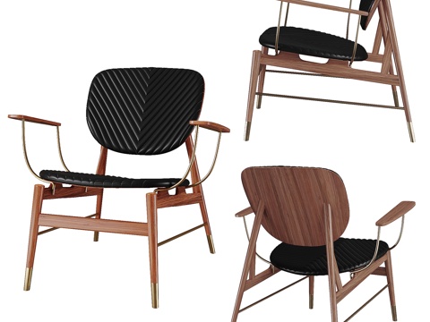 现代休闲椅 单椅 扶手椅su模型