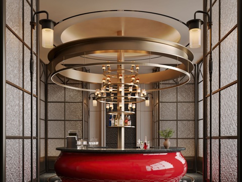 现代酒店水吧台 水吧台 酒吧台su模型