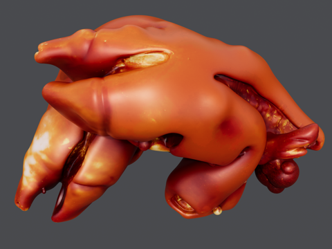 酱猪蹄菜品su模型