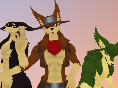 VRChat郊狼模型+虚拟形象包su模型