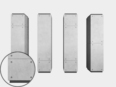 水泥柱子 工业柱子su模型