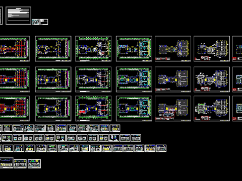 幼儿园室内户外全套施工图带效果图cad施工图 