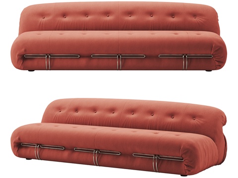 现代多人沙发su模型