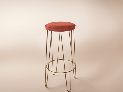 现代吧台椅吧凳su模型