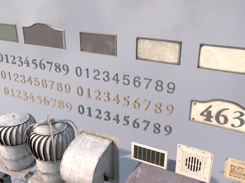  复古消防设备3d模型 