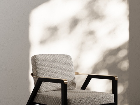  现代布椅休闲椅 扶手椅 单椅3d模型 