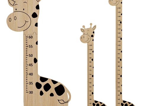 儿童长颈鹿测量标尺su模型