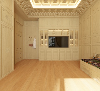 藏式 新中式 酒柜 会客厅 衣架 衣柜 老人房 卧室su模型