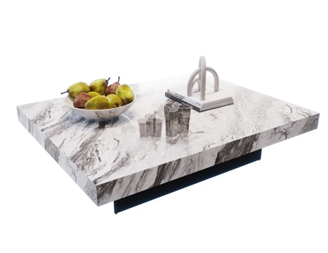 现代茶几 方形茶几 大理石茶几 石材茶几 茶几摆件su模型
