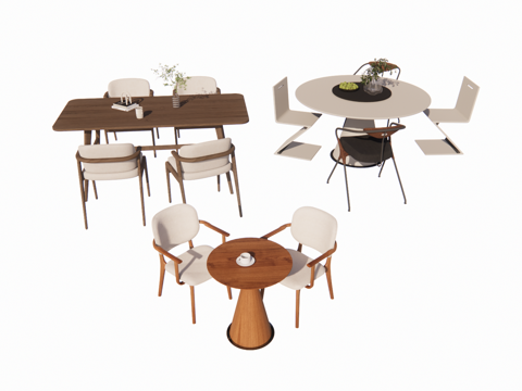 家具 餐桌su模型