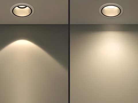 现代明装筒灯su模型