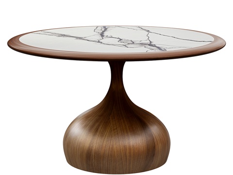 现代圆形餐桌su模型