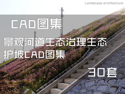 景观河道生态治理生态护坡CAD图集 30套cad施工图