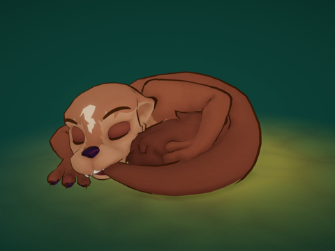 水獭可爱-骨骼展示su模型