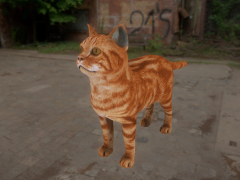 猫3D模型su模型