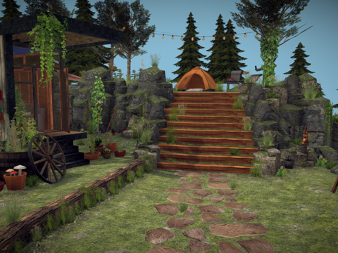 生态场景立体模型su模型