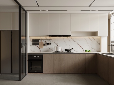 现代厨房 橱柜su模型