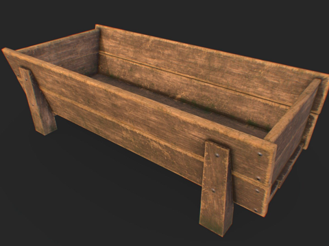 饲料槽.低多边形游戏就绪su模型