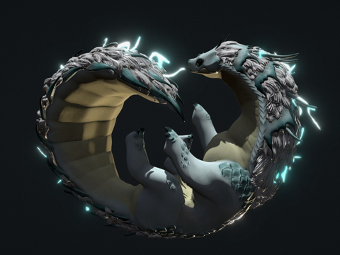 可爱飞雷龙-怪物猎人飞雷龙su模型