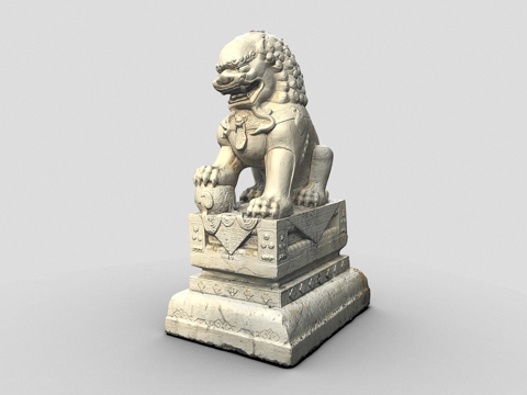 唐人街狮子su模型