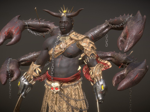 幻想生物怪物大猩猩角色su模型