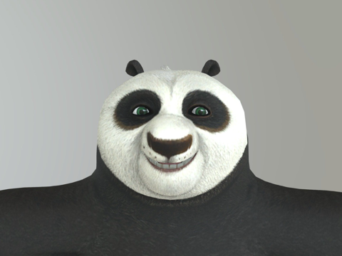 功夫熊猫-阿宝T字姿势模型su模型