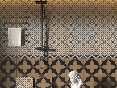 复古风地砖su模型