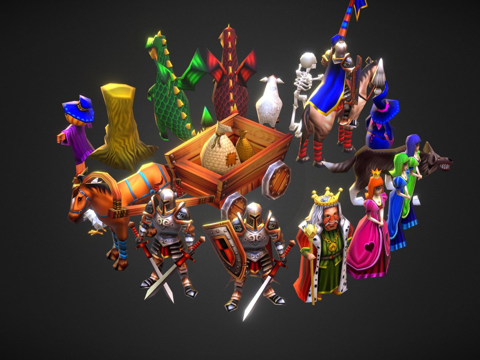 低多边形幻想包su模型