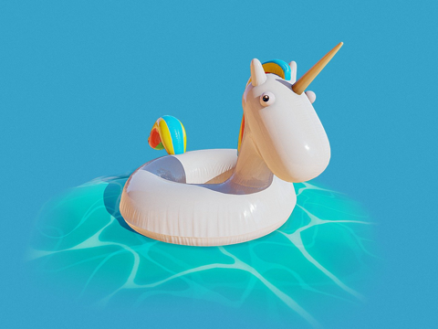 充气独角兽su模型