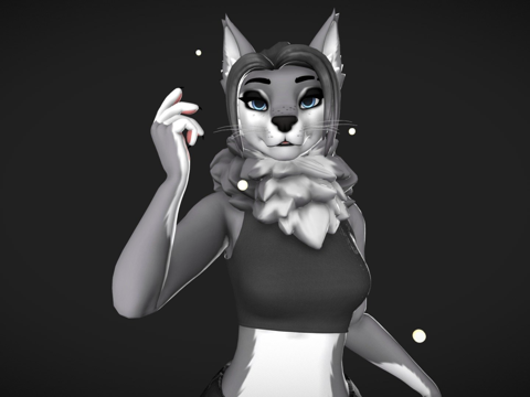 雌性犬科VR与VTuber虚拟形象su模型