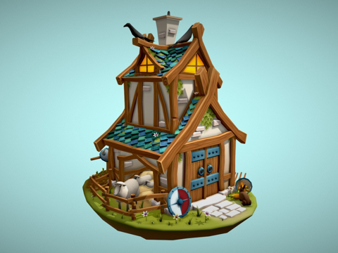 维京胡萝卜农场su模型