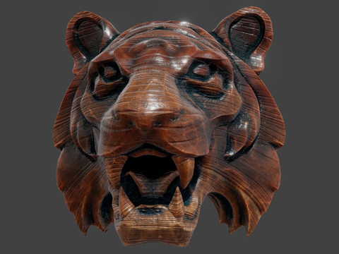 风格化虎头su模型