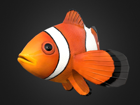 海葵鱼小丑鱼绑定su模型