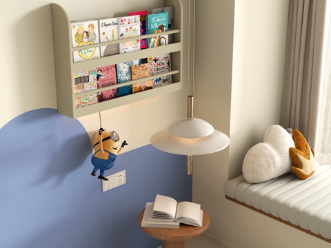 现代儿童房饰品摆件组合su模型