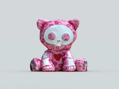 骷髅小猫玩具su模型