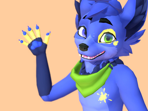 品客狐狸VRChat虚拟形象su模型