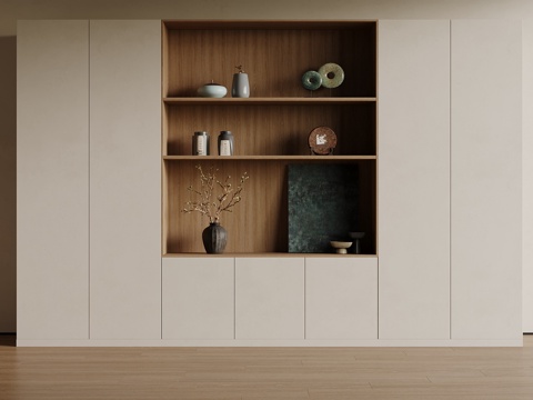 现代书柜 装饰柜su模型