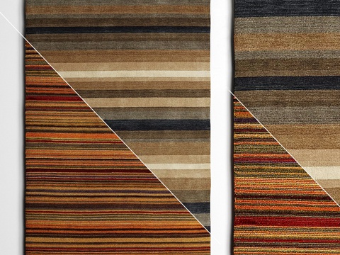 中古地毯 复古地毯 条纹地毯su模型