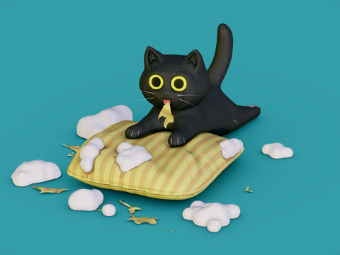 黑色与顽皮su模型