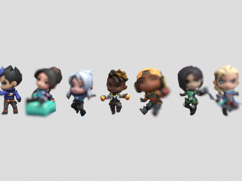 无畏契约Q版(钥匙链)su模型