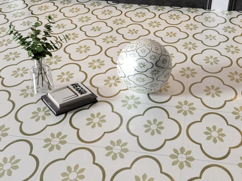 现代拼花地砖su模型