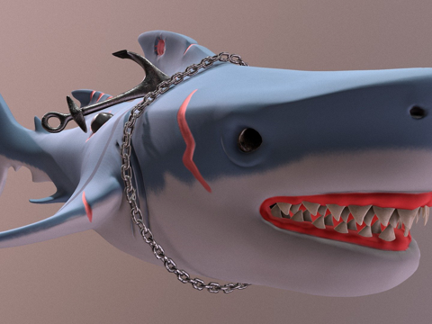 盗贼之海巨齿鲨#盗贼之海su模型