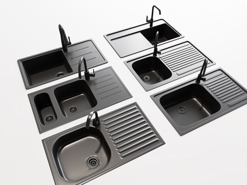 现代水槽su模型